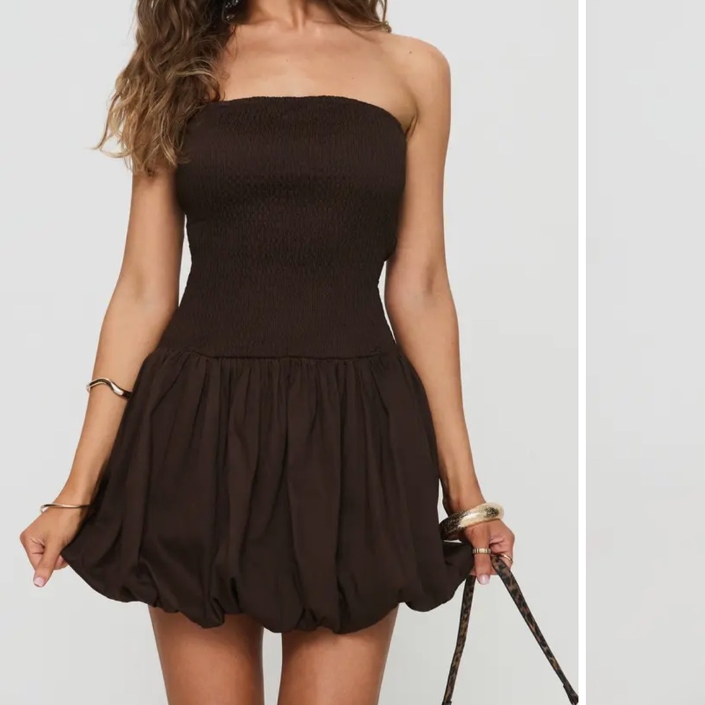 Princess Polly Chocolate Strapless Dress